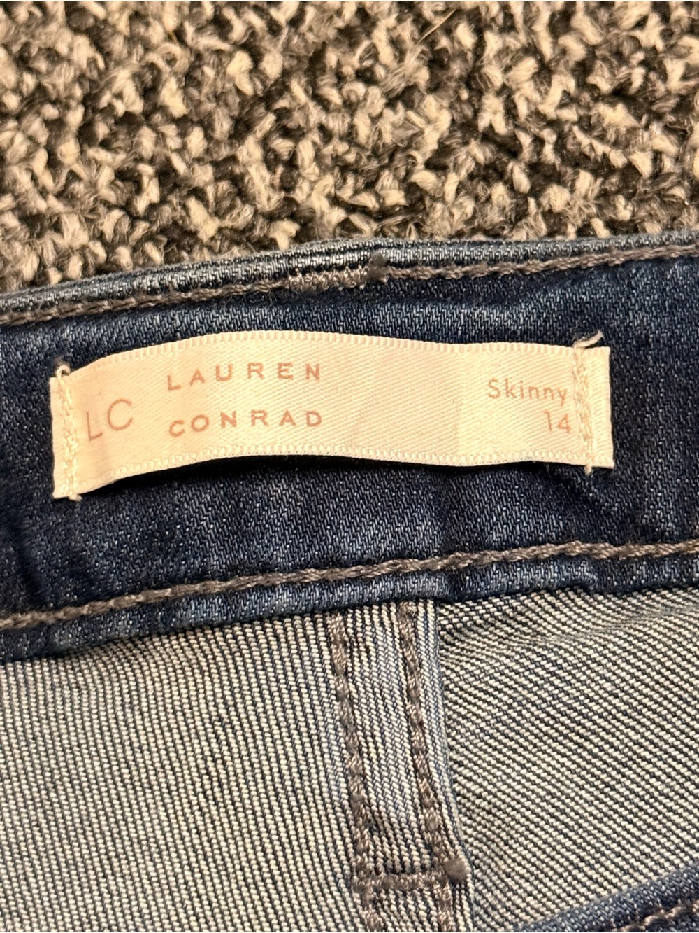 LC Lauren Conrad Women's Skinny Jeans - Dark and Medium Blue Washes - Picture 9 of 11